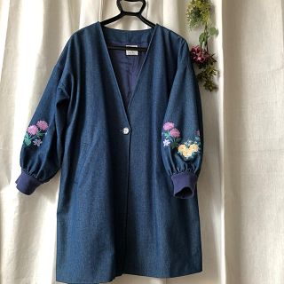 パラビオン(Par Avion)のパラビオン 袖刺繍デニムアウター(Gジャン/デニムジャケット)