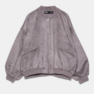 ザラ(ZARA)のZARA ザラ　スエードボンバージャケット　セメント(ブルゾン)