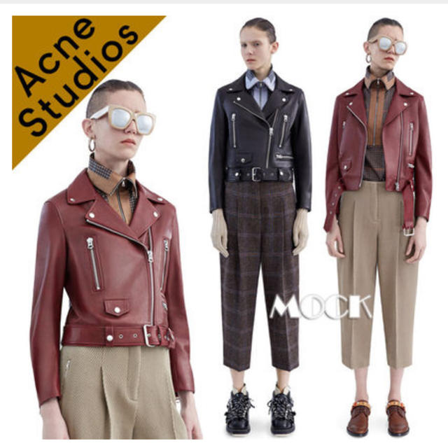 ◆Acne*Mockナッパレザーライダースジャケット 2015Pre-Fall