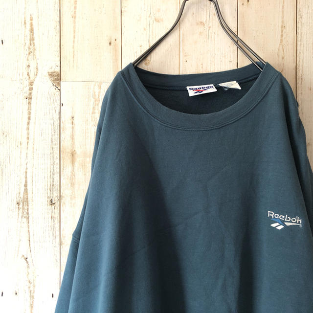 Reebok(リーボック)の激レア 90s ビックサイズ リーボック 刺繍 ロゴ スウェット XXL 古着 メンズのトップス(スウェット)の商品写真