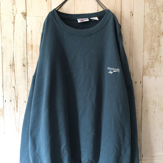 Reebok(リーボック)の激レア 90s ビックサイズ リーボック 刺繍 ロゴ スウェット XXL 古着 メンズのトップス(スウェット)の商品写真