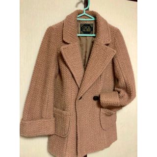 セシルマクビー(CECIL McBEE)の美品 セシル 襟ファー ウール50%  コートジャケット(ピーコート)