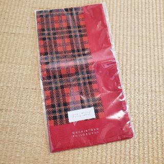 マッキントッシュフィロソフィー(MACKINTOSH PHILOSOPHY)の【新品】マッキントッシュフィロソフィー ハンカチ 赤タータンチェック(ハンカチ)