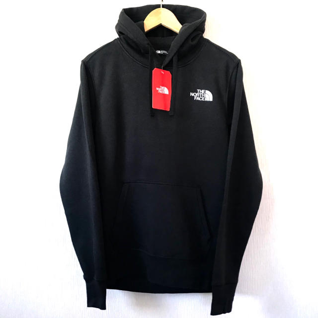 THE NORTH FACE(ザノースフェイス)のM相当 新品 ノースフェイス BOXロゴ パーカー メンズ 黒 白 モノトーン メンズのトップス(パーカー)の商品写真