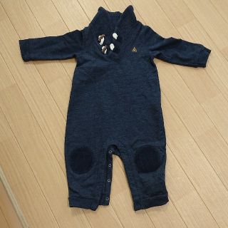 ベビーギャップ(babyGAP)のbaby GAP ネイビー ロンパース 70(カバーオール)