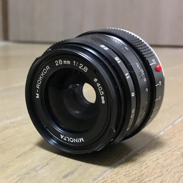 カメラミノルタ M-ROKKOR 28mm 1:2.8 大変希少な光学系。