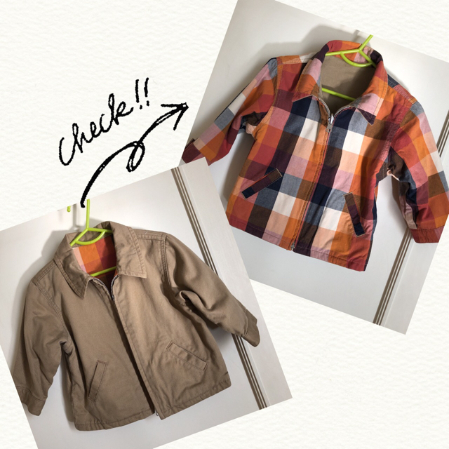 リバーシブル　ジャケット キッズ/ベビー/マタニティのベビー服(~85cm)(ジャケット/コート)の商品写真