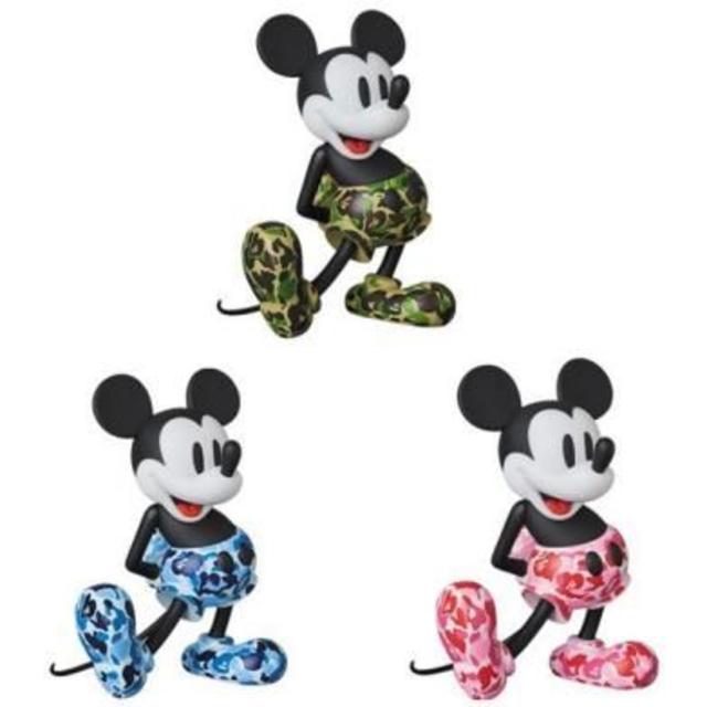 VCD BAPE MICKEY MOUSE GREEN BLUE PINK 三色キャラクターグッズ