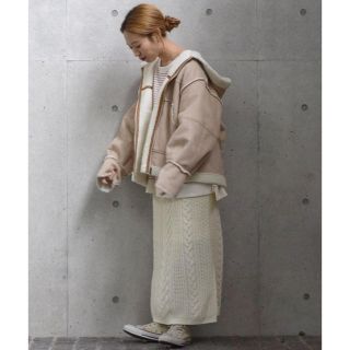 ダブルクローゼット(w closet)のエコムートンリバーシブルブーティ(ムートンコート)