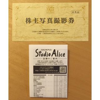 スタジオアリス 株主写真撮影券(その他)