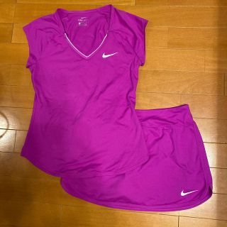 NIKE COURTナイキ/カッコいいパープル上下セットアップ テニスウェア