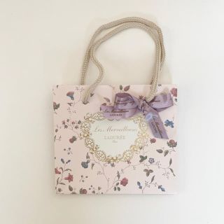 ラデュレ(LADUREE)のLADUREEリボン付きショッパー(ショップ袋)