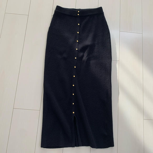 Noble(ノーブル)のNOBLE♡黒ニットスカート レディースのスカート(ロングスカート)の商品写真