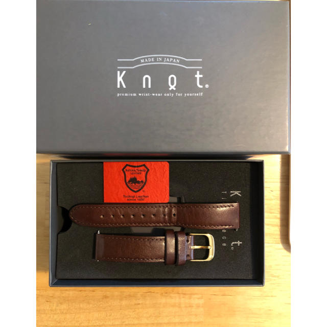 KNOT(ノット)のKnot 栃木レザー トラディショナル シェイプ ストラップ メンズの時計(レザーベルト)の商品写真