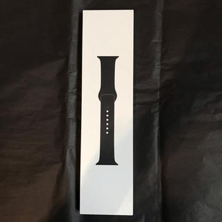 アップルウォッチ(Apple Watch)のApplewatch Apple純正 38/40mm用 スポーツバンド ブラック(ラバーベルト)