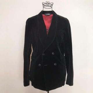 コムデギャルソンオムプリュス(COMME des GARCONS HOMME PLUS)の美品 コムデギャルソン オム プリュス ショールカラー ベロア ダブルジャケット(テーラードジャケット)