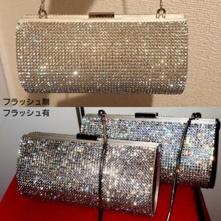 スワロフスキー(SWAROVSKI)のSWAROVSKI スワロフスキー クラッチ ショルダー キラキラ ビジュー(ショルダーバッグ)