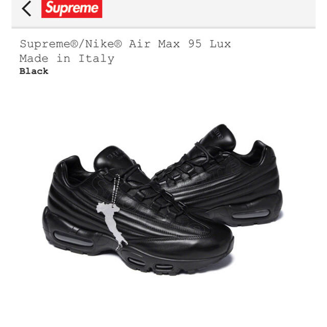 定価以下！Supreme Nike Air Max 95 Lux 黒 27.0