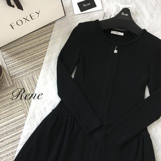 ルネ(René)の【美品】♡Rene♡ルネ Wジップ ワンピース コート ジルコニア(ひざ丈ワンピース)