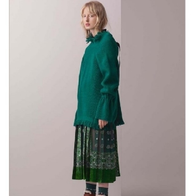 sacai(サカイ)の【moni様専用】sacai リボンフリッジニット レディースのトップス(ニット/セーター)の商品写真