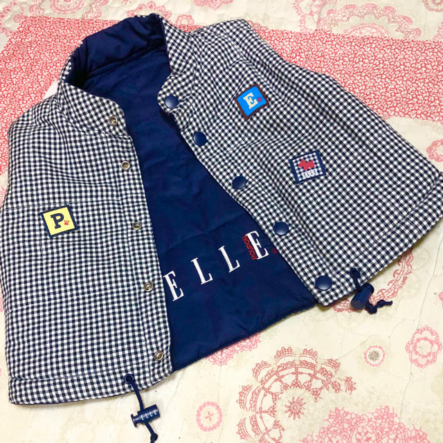 ELLE(エル)のELLE  ベストジャケット☆リバーシブル90㎝ キッズ/ベビー/マタニティのキッズ服男の子用(90cm~)(その他)の商品写真