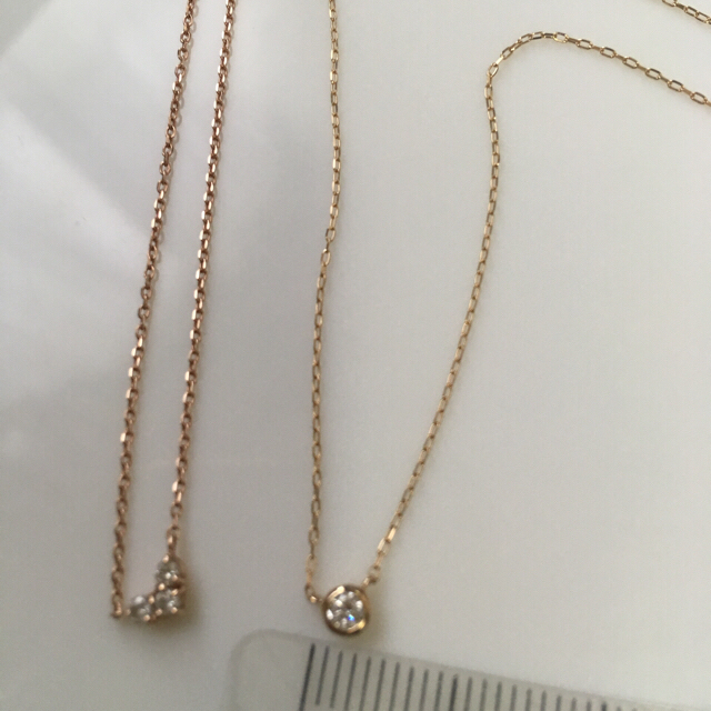 4℃ 18k 一粒ダイヤ　ネックレス