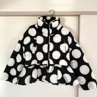 MSGM ブラックxホワイト ビッグドット中綿ブルゾン 38サイズ