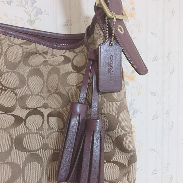 タッセル付き♡"パープルcoach 1