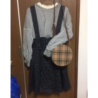 アクシーズファム(axes femme)の新品 axes チュール重ねパール付きニット(ニット/セーター)