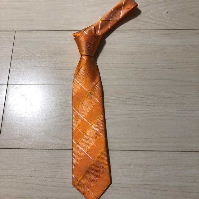ネクタイ　オレンジ　① メンズのファッション小物(ネクタイ)の商品写真