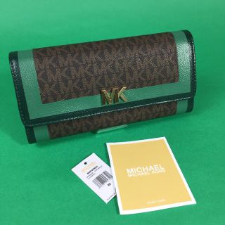 マイケルコース(Michael Kors)のマイケルコース モンゴメリー LG キャリーオール 長財布 グリーン 新品(財布)