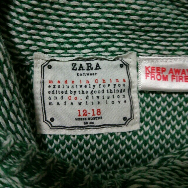 ZARA(ザラ)のZARA☆セーター☆12~18ヵ月 キッズ/ベビー/マタニティのキッズ服男の子用(90cm~)(ニット)の商品写真