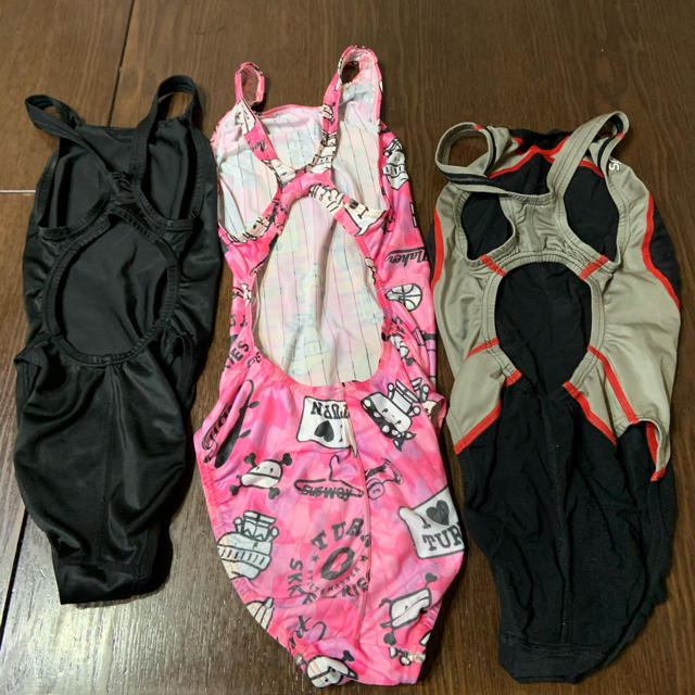 SPEEDO(スピード)の練習水着130 ３枚 キッズ/ベビー/マタニティのキッズ服女の子用(90cm~)(水着)の商品写真