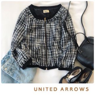 ユナイテッドアローズ(UNITED ARROWS)のユナイテッドアローズ　ロッタラブ　ツイードジャケット(ノーカラージャケット)