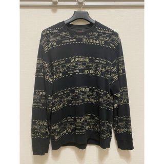 シュプリーム(Supreme)のsupreme metallic jacquard crewneck Lサイズ(ニット/セーター)