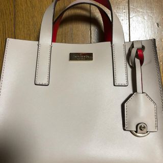 ケイトスペードニューヨーク(kate spade new york)のケイトスペード ショルダーバッグ ベージュ&レッド(ショルダーバッグ)