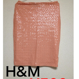 エイチアンドエム(H&M)の値下げ!!H&M オレンジ スカート(ひざ丈スカート)