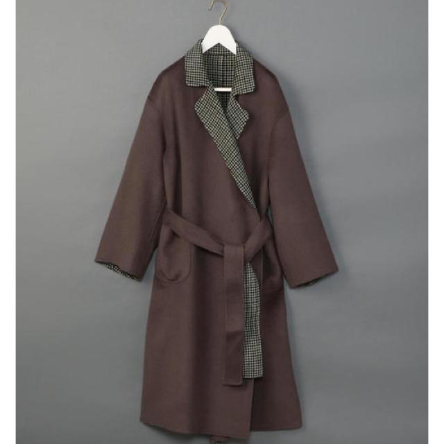 BEAUTY&YOUTH UNITED ARROWS(ビューティアンドユースユナイテッドアローズ)の 6(ROKU) DOUOBLE REVER GOWN COAT リバーコート レディースのジャケット/アウター(ガウンコート)の商品写真