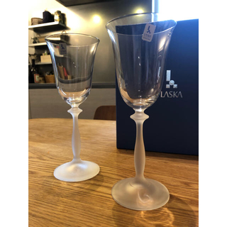 LASKA ワイングラス ペア ボヘミアグラス(グラス/カップ)