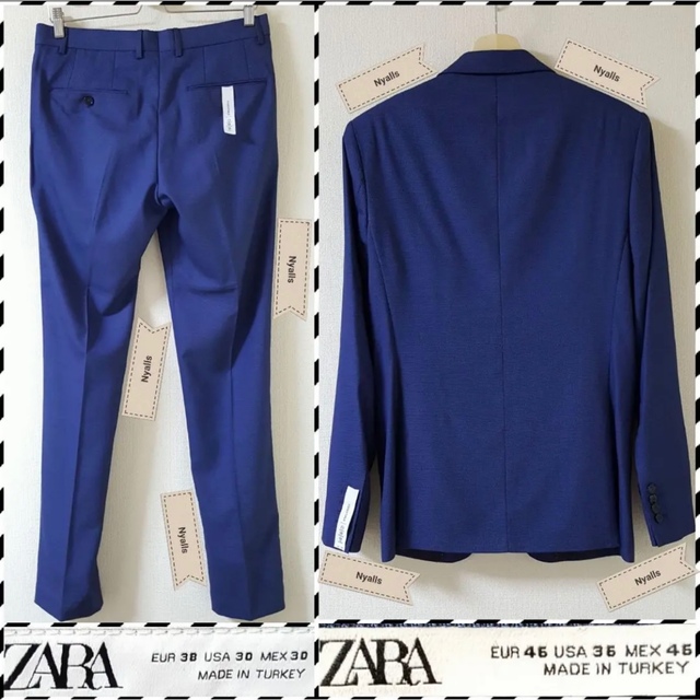 ZARA MAN★新品★タグ付き★ブルー★セットアップ★スーツ★ブレザー★パンツ 4