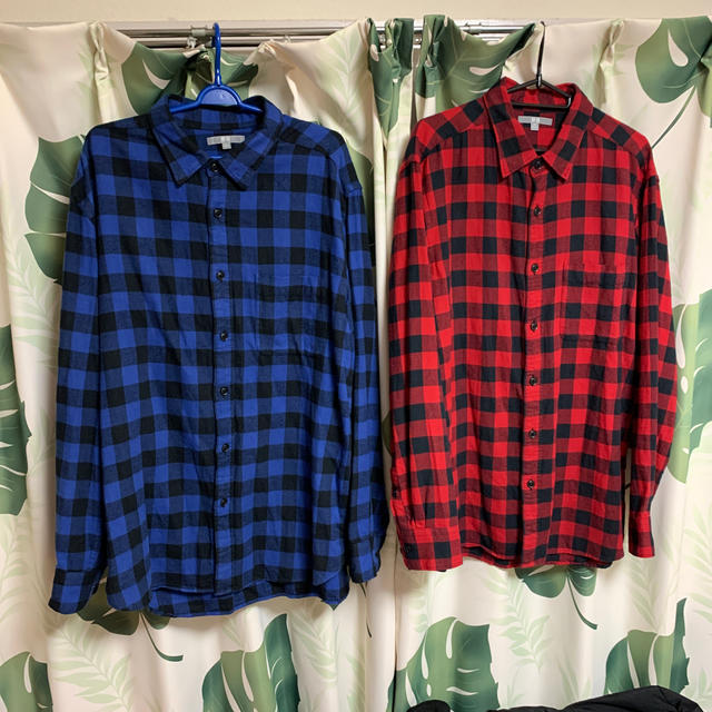 UNIQLO(ユニクロ)のユニクロ　フランネルTシャツ　2枚　XL メンズのトップス(シャツ)の商品写真