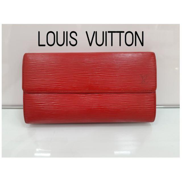 LOUIS VUITTON(ルイヴィトン)のLouis Vuitton ルイヴィトン エピ 赤 長財布 レディースのファッション小物(財布)の商品写真