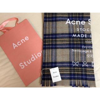 アクネ(ACNE)の新品 アクネストゥディオズ ロゴチェックスカーフマフラー(マフラー)