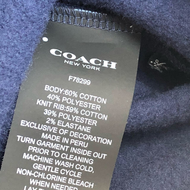 COACH コーチ　パーカー　シグネチャー　ネイビー　ビックロゴ　プルオーバー