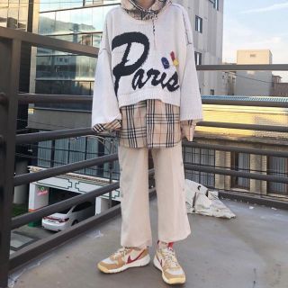 ラフシモンズ(RAF SIMONS)のCruffin Paris Sweater ニットベスト　白　ユニセックス(ニット/セーター)