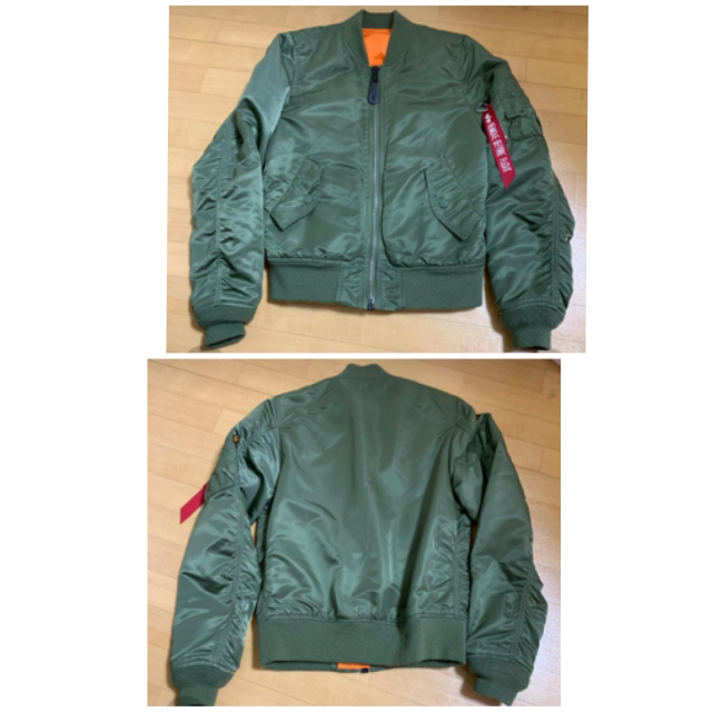 ALPHA INDUSTRIES(アルファインダストリーズ)のチョコアイス様専用 ALPHA MA-1 カーキ  レディースのジャケット/アウター(ブルゾン)の商品写真