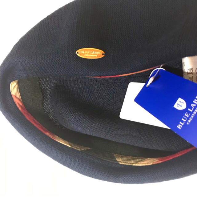 BURBERRY BLUE LABEL(バーバリーブルーレーベル)のクレストブリッジ  ブルーレーベル ベレー帽 ネイビー  レディースの帽子(ハンチング/ベレー帽)の商品写真