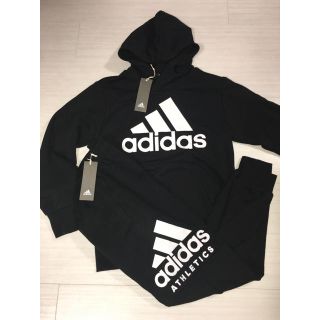 アディダス(adidas)のM adidas アディダス 上下セット スウェット パーカー パンツ ブラック(スウェット)