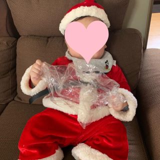 90サイズ　男の子サンタコスプレ　4点セット　クリスマスパーティーベビーサンタ(衣装一式)