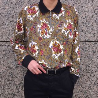 Supreme Paisley L/S Polo シュプリーム Lサイズ